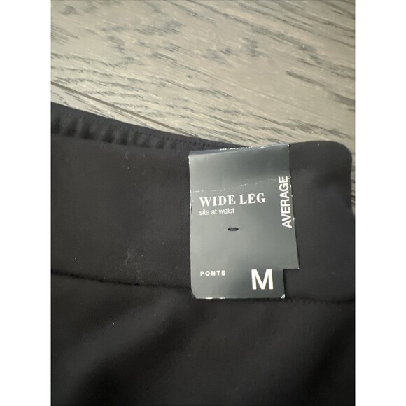 NWT NEW YORK & Co Pull On Black Wide Leg Pointe Pants Size Medium - Picture 2 of 7